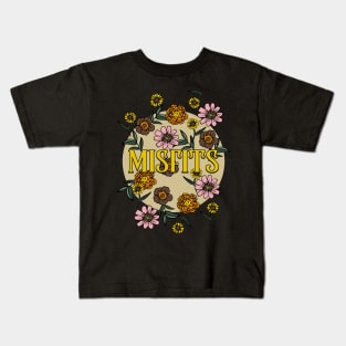 Misfits Name Personalized Flower Retro Floral 80s 90s Name Style Kids T-Shirt